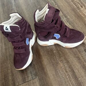 Isabel Marant Plum High-Top Sneakers